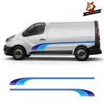 2 Sides Universal Vinyl Decals Auto Styling Camper Van Stripes Graphics Stickers for Mercedes Vito Ford Transit Renault Kang